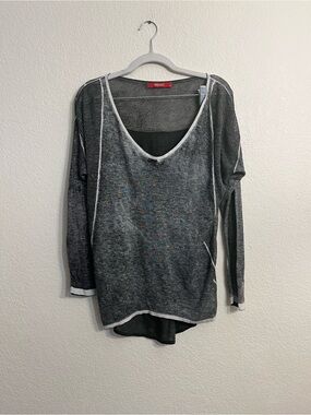 Freeloader Heather Gray Scoop Neck Lightweight Pullover